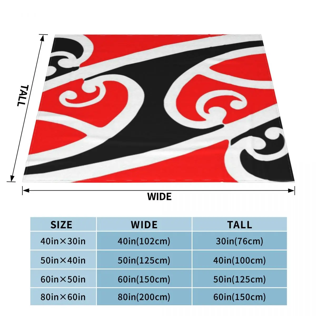 Maori Kowhaiwhai Pattern 2 una coperta in Micro pile Ultra-morbida