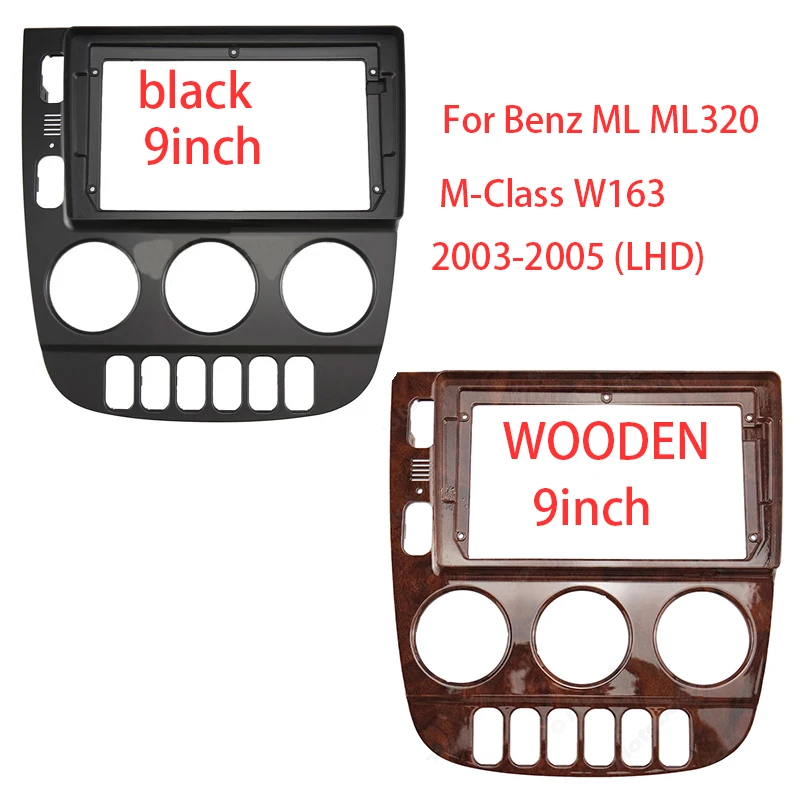 

9-дюймовая автомобильная рамка, адаптер для приборной панели Android, комплект панели для приборной панели для Benz ML ML320 M-Class W163 2003-2005