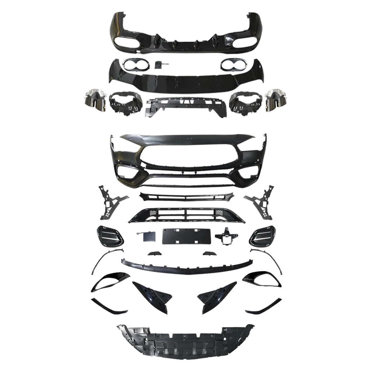 Body Kit Front Bumper Assey for Mercedes Benz CLA Changed AMG45 W118  Auto Parts Car Accessories