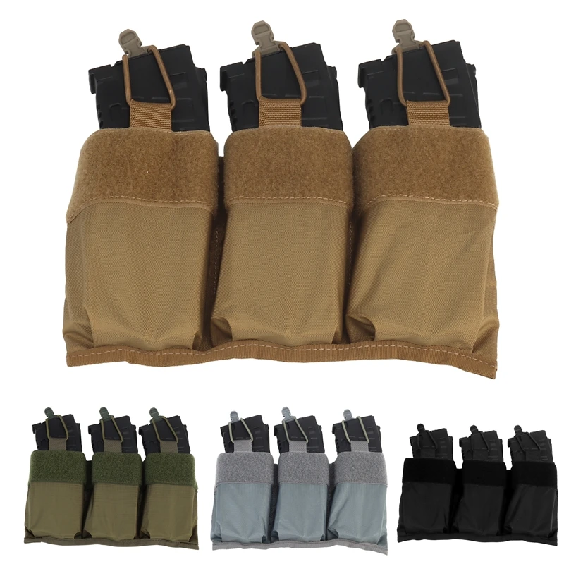 7.62 triplo compartimento bolsa tático ak ar m4 ar15 único duplo compartimento coldre rifle pitol molle mag bolsa para a caça