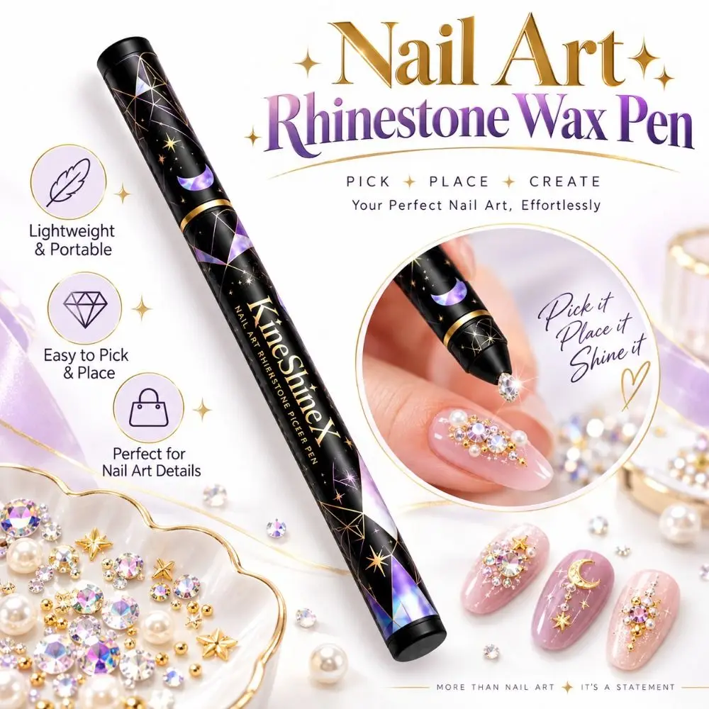 Portable Nail Art Rhinestone Wax Pen Nail Art Tools DIY Rhinestone Picker Nail Art Glue for Attaching Diamonds