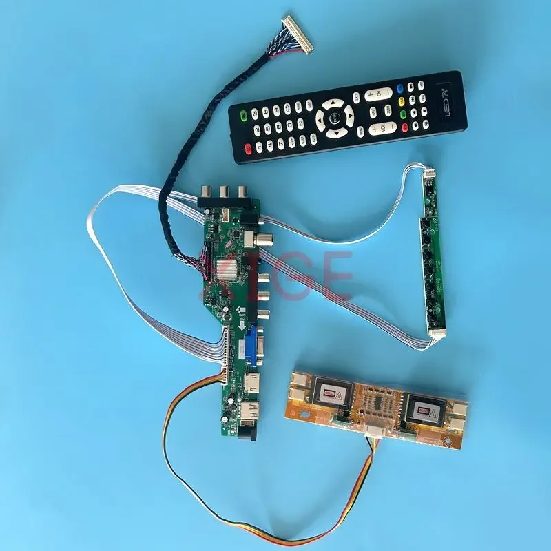 

Driver Board Fit HSD190MGW1 SVA190WX1 TMS190WX1 Kit LVDS-30Pin 1440*900 4CCFL USB+HDMI+VGA+AV+IR DVB Digital Signal LCD Display