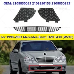 For 1998-2003 Mercedes-Benz E320 E430 (W210) Front Bumper Fog Light Grill Cover 2108850053 2108850153 2108850253