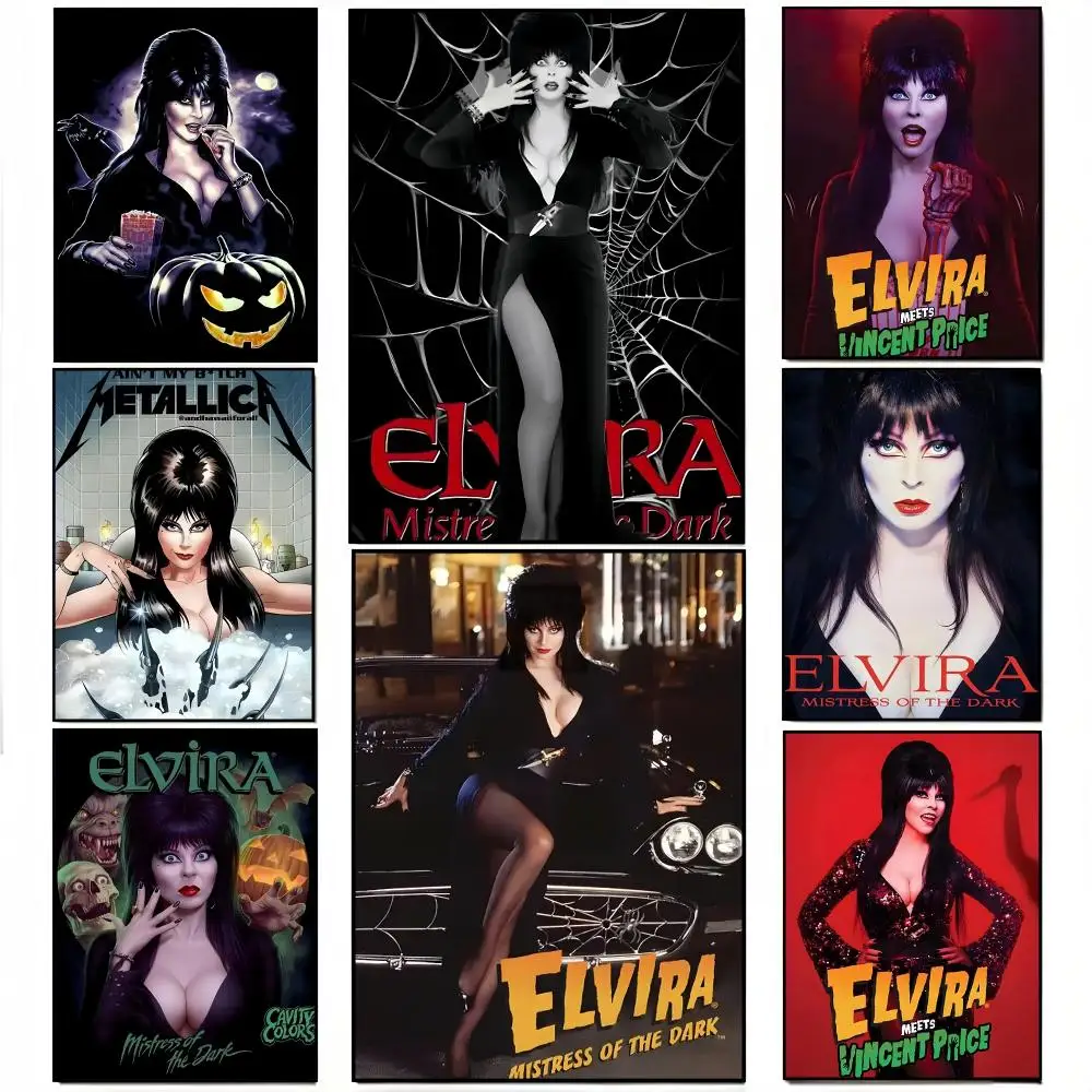 Elvira Mistress of the Dark Painting Calligraphy Stylish Canvas Poster Wall Art for Bedroom Study Home Decor