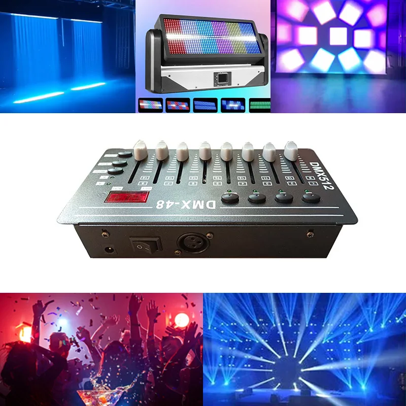 Mini controlador de luz LED Dmx para escenario, consola de luz Par para DJ con cabezales móviles, consola de iluminación para discoteca