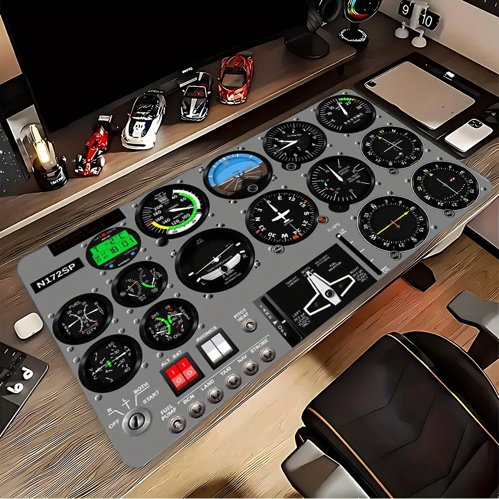 Alas Mouse Bertema Penerbangan Alas Karet Besar Anti Selip Aksesori Meja PC Alas Mouse untuk Kantor dan Alas Keyboard Gamer Alas Dekorasi