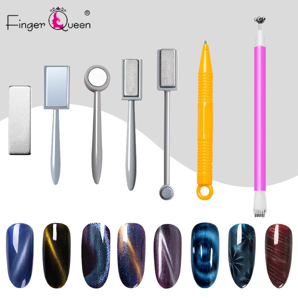 Uv Gel Polish Lak Nagels Kunst Decoratie Sterke Kat Magnetische Stok Franse Multifunctionele Magneet Pen Schilderij Gel Manicure Tool