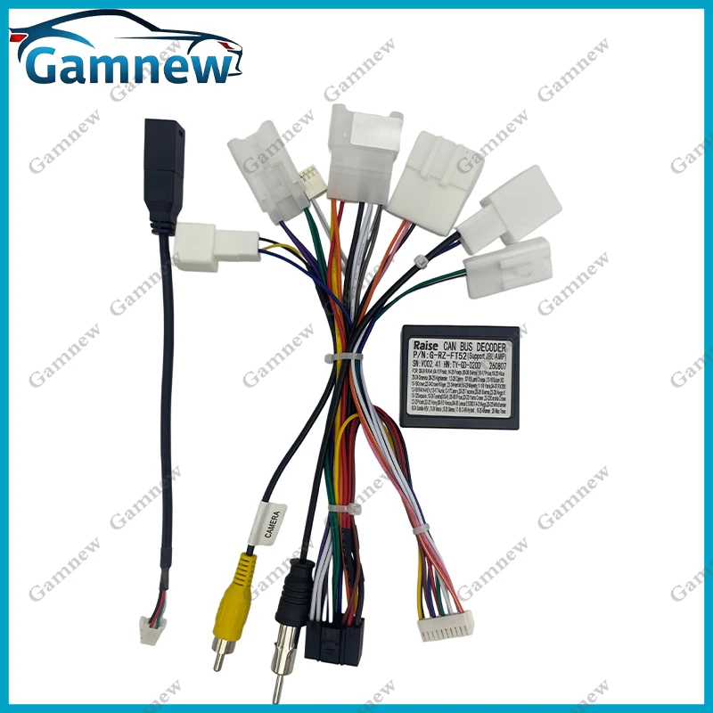 Gamnew 16Pin Car Wiring Harness Andriod Adapter Canbus Box Decoder For Toyota Estima Prius Plus V Alpha XW50 XW30