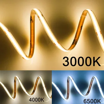 COB LED ストリップ超薄型 12V 24V 8 ミリメートルテープライト DC プラグ/2pin ワイヤー調光可能なリニア照明高密度ランプ卸売