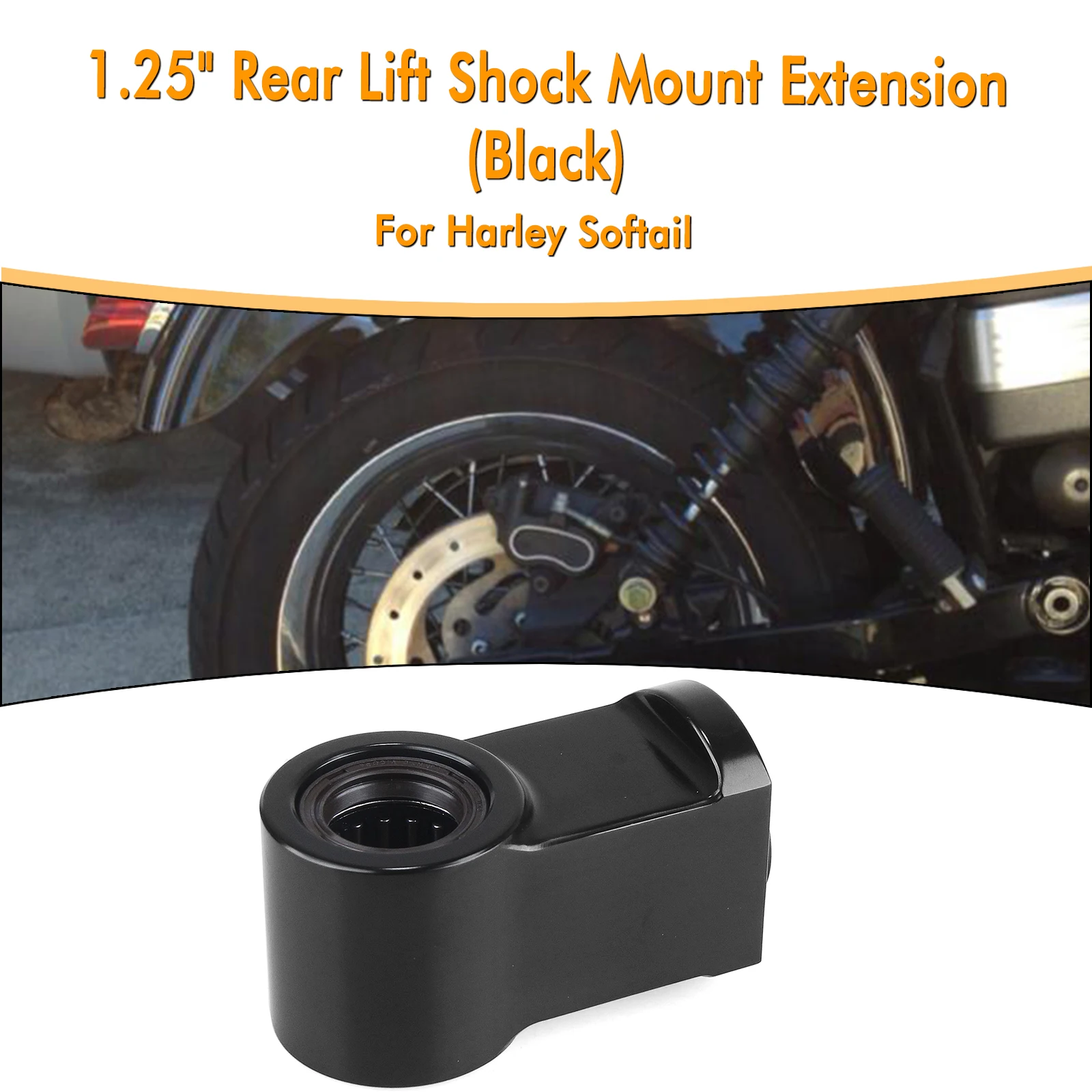 

Motorcycle 1.25" Rear Lift Shock Mount Extension For Harley Softail 2018-2023