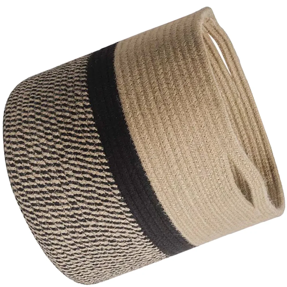 

Cotton Rope Storage Baskets Round Foldable Multipurpose Woven Containers Laundry Clothes Holder Tall Basket Office Home Use