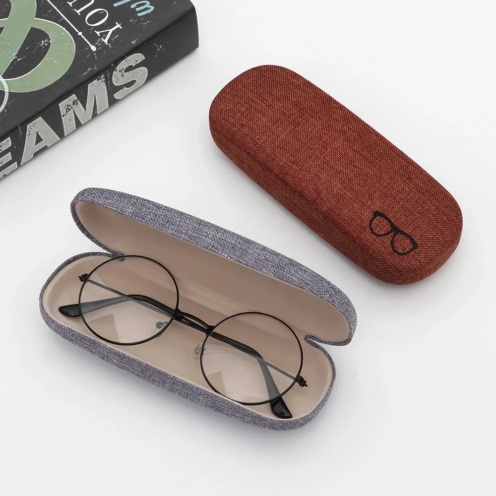 

Men Women Kids Leather Eye Glasses Unisex Fashion Eyeglasses Case Hard Shell Protector Reading Eyewear Case Sunglasses Box Case