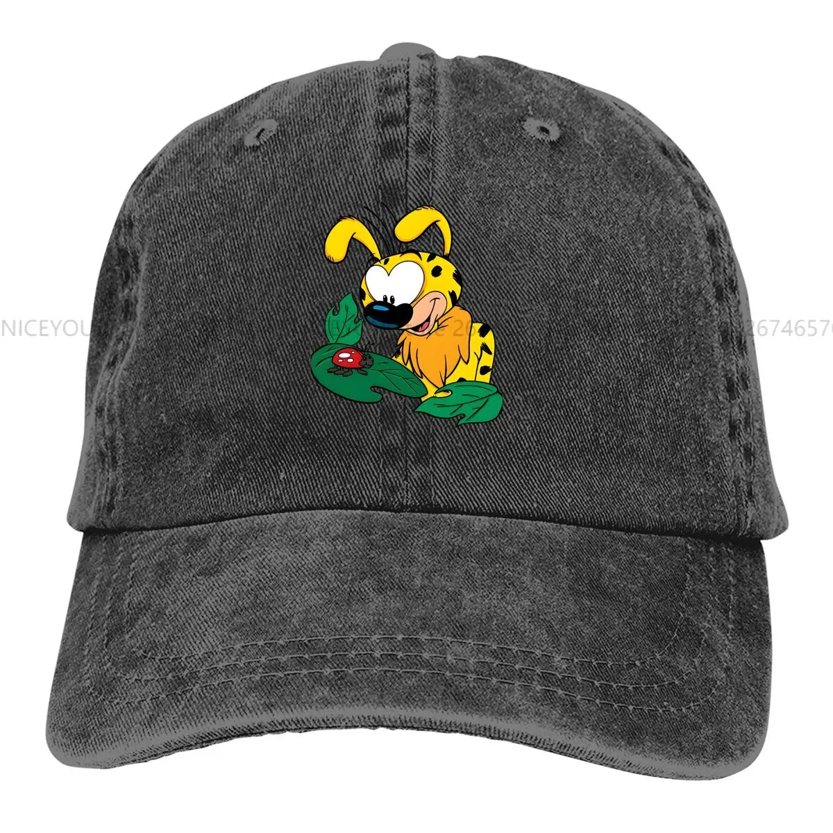 Vintage Spirou Baseball Caps Peaked Cap Marsupilami Cartoon Sun Shade Hats for Men