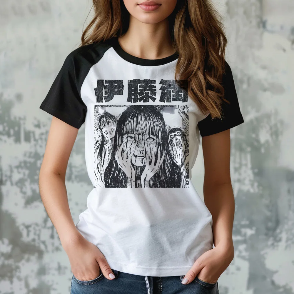 Junji Ito tshirt femme manga harajuku anime cheap streetwear t-shirt baddie clearance sales grunge streetwear