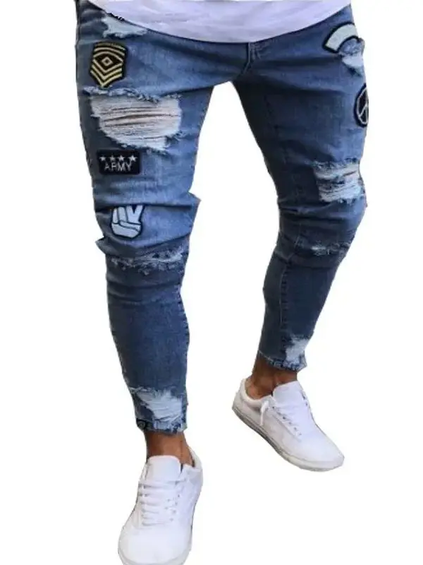

Новые мужские джинсы Slim Fit в стиле хип-хоп, гладкие, повседневные брюки с низкой посадкой из ПВХ-материала для мужчин среднего возраста