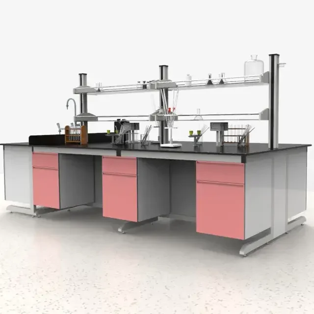 Worktop resistente químico, banco experimental do trabalho da ilha da química do laboratório para o laboratório