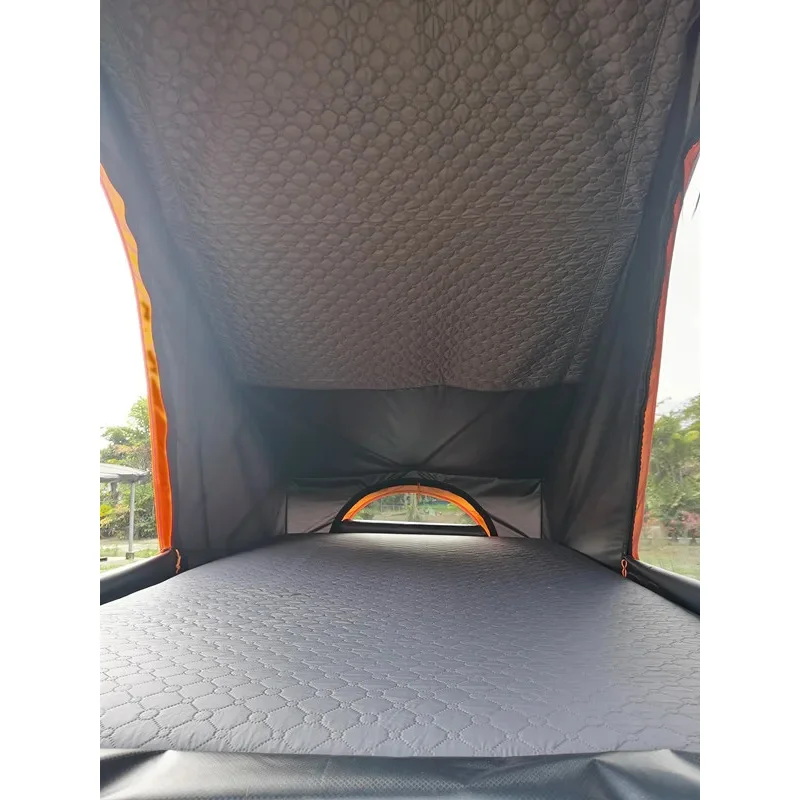 خيمة سيارة منبثقة من الألومنيوم في الهواء الطلق على السطح مقاومة للماء لخيمة سقف 4 فصول سهلة التركيب للتخييم Dachzelt #5