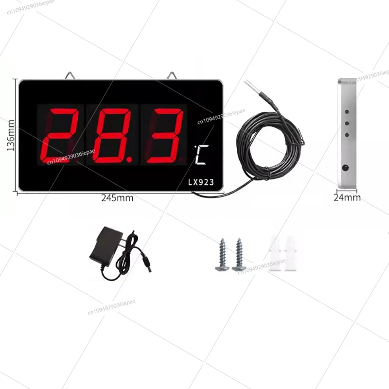 LX923 Pool Thermometer With LED Display And Waterproof Probe Thermometer For Water Fish Tank Outdoor Temperature Meter