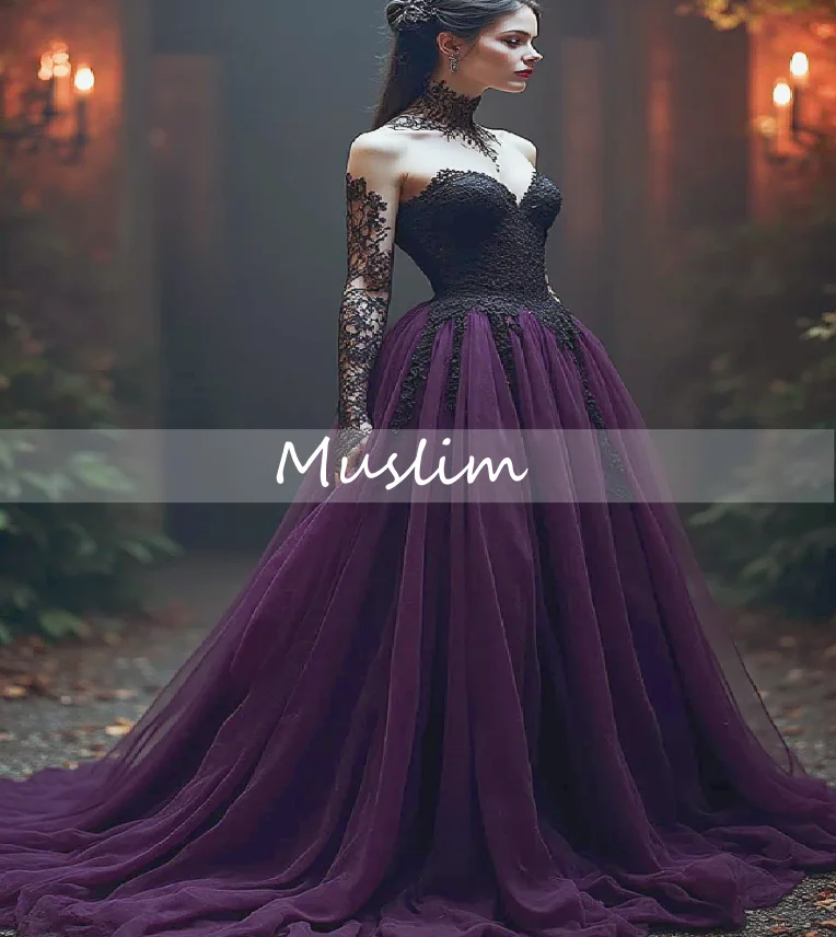 

Vintage Black And Purple Evening Dress Elegant Gothic A Line Tulle Prom Dress Medieval Renaissance Celtic Gypsy Party Customized