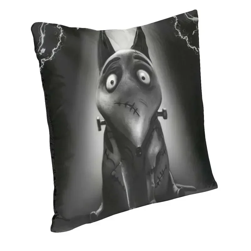 Frankenweenie Sparkly Dog Throw Pillow Home Decoration Tim Burton Horror Movie Nordic Cushion Cover Velvet Pillowcase