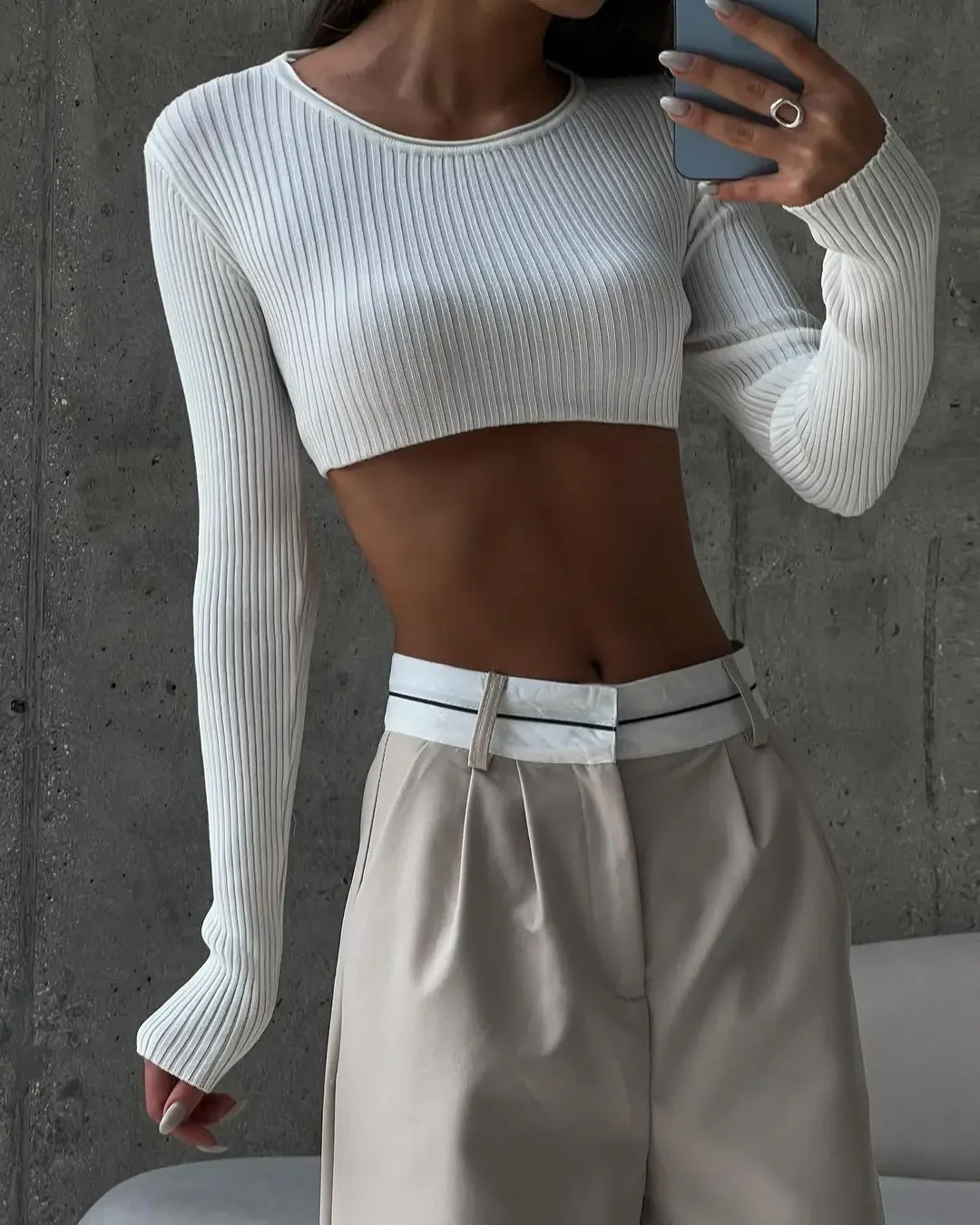 FJKorean-Pantalon taille haute à jambes larges pour femme, streetwear plissé, droit, baggy, mode printemps été