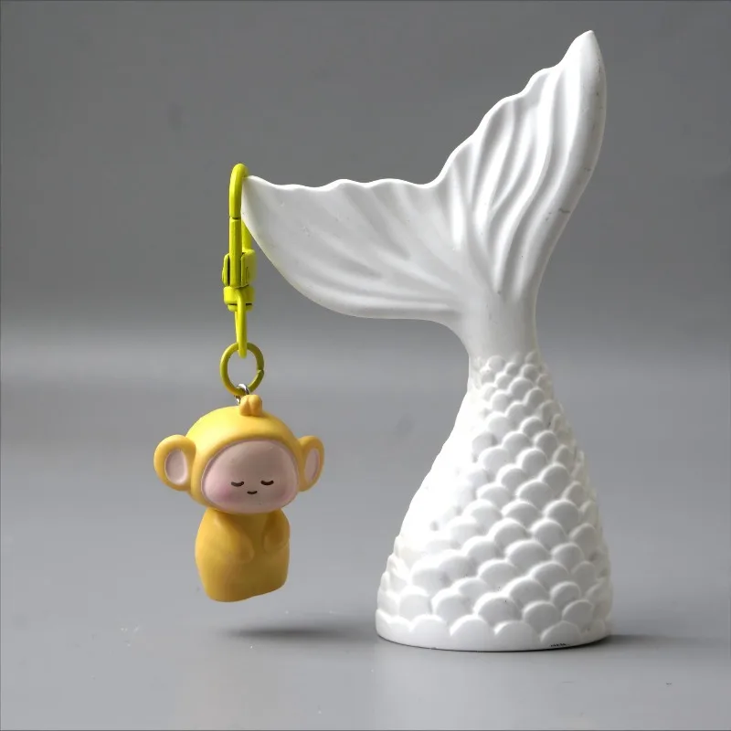 4PCS Hot Cartoon Teletubbies Series Pendant Creativity Exquisite Cute Car Key Pendant Men and Women Gift