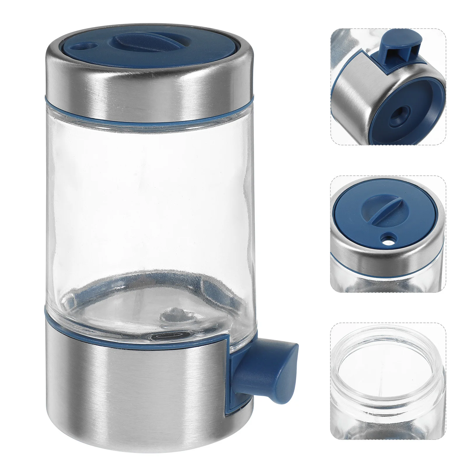 

Salt Controlled Bottle Glass Shaker Kitchen Spice Bottles Pepper Condiment Container