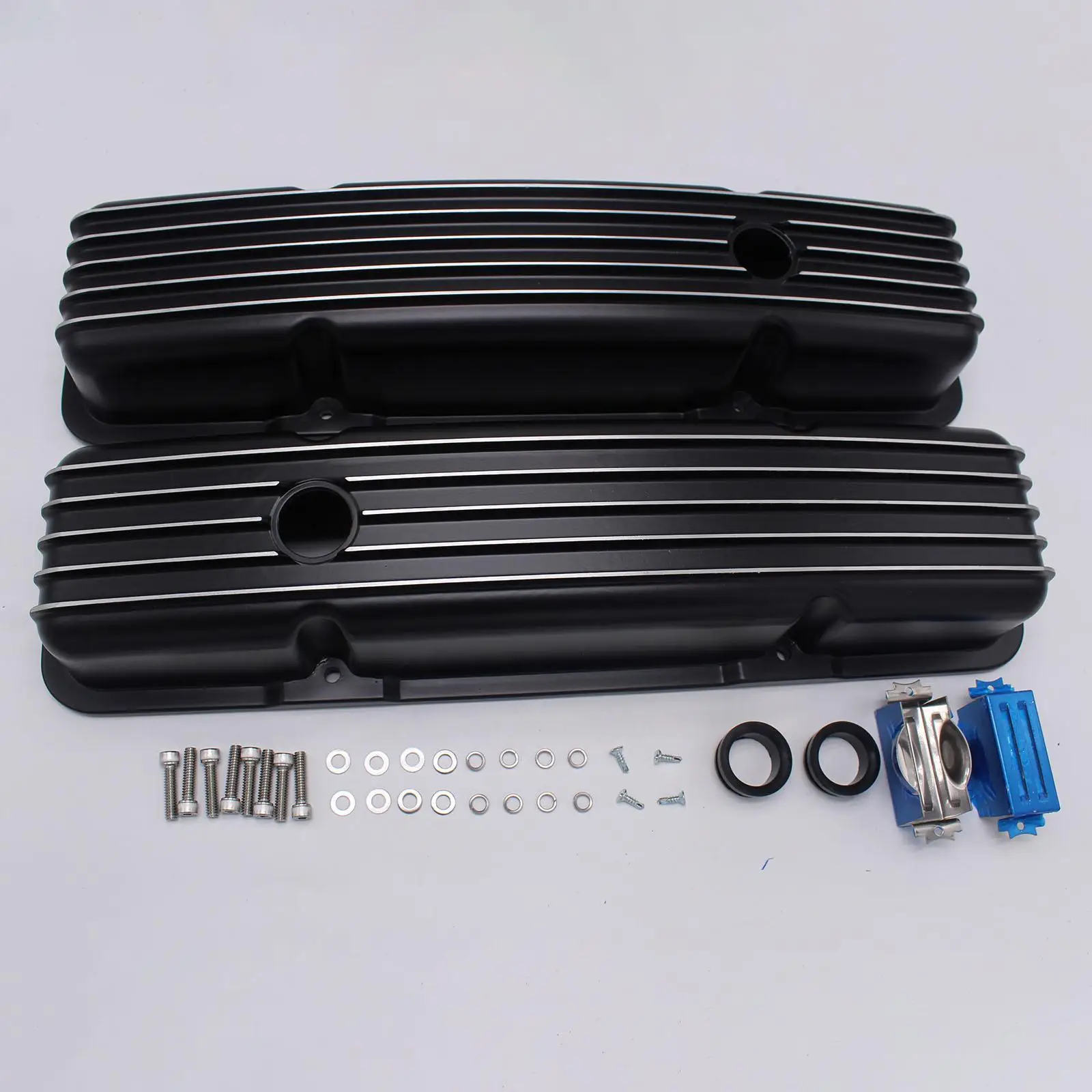 Finned Short Valve Cover Portable Accessories for Chevy Small Block 350