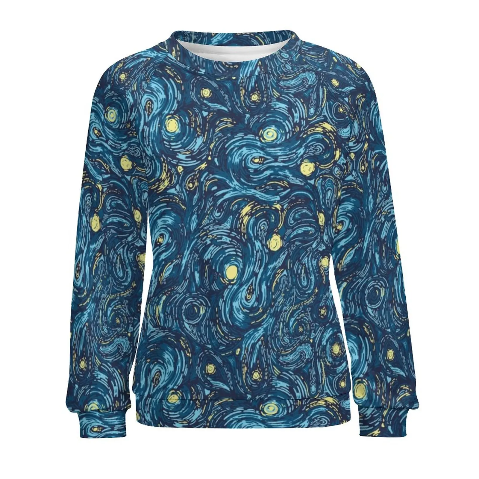 Starry Night Hoodies Lady Long Sleeve Van Gogh Funny Casual Hoodie New Arrival Winter Street Fashion Oversize Print Sweatshirts