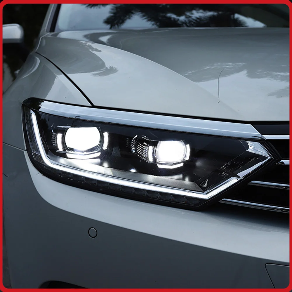 

Car Front Lamps For VW Magotan B8 2016-2019 Headlights Assembly Upgrade LED Dual U style Streamer Turn Light Plug and Play