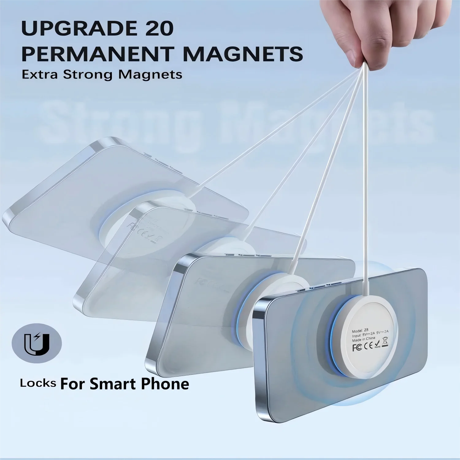 Draadloze Oplader 15W USB C Snel Opladen LED Oplader 1Pack 2Pack Voor Oortelefoon Desktop Oplader voor iPhone 14 15 16 17