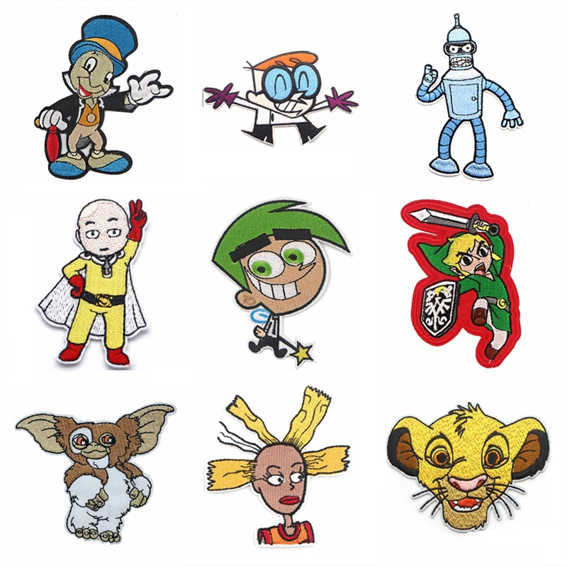 iron on patches,High-quality Anime Embroidery Patch,Diy Disney Cartoon Children\'s Clothing Backpack,T-shirt Jacket Sew accessory