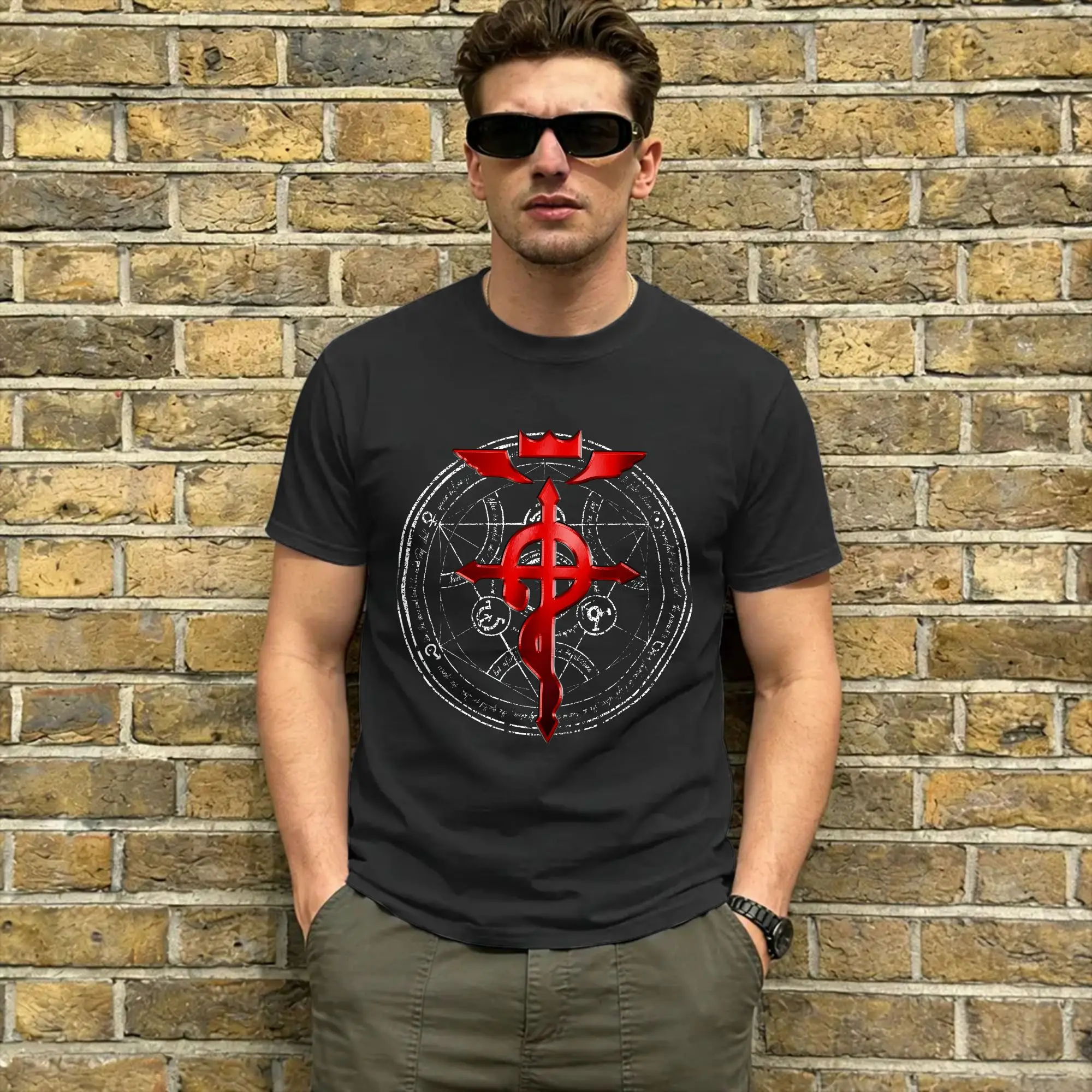 FullMetal Alchemists T Shirt Beach Transmutation Symbol  Harajuku T-Shirts Adult 100 Cotton Crew Neck 5XL 6XL Top Tees