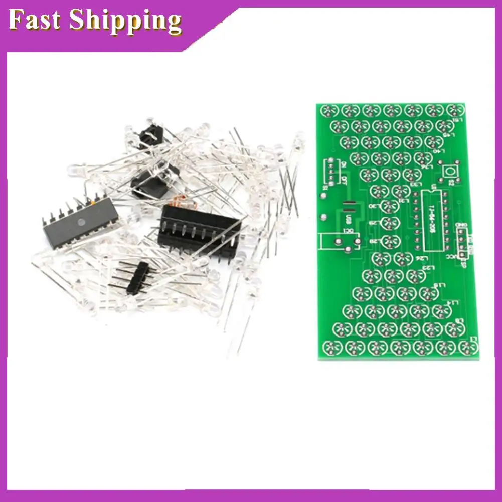 ABRI-5V Electronic Hourglass DIY Kit Precise Analog Electronic Hourglass Kit With LED Lamp Double Layer PCB Board 84X40mm