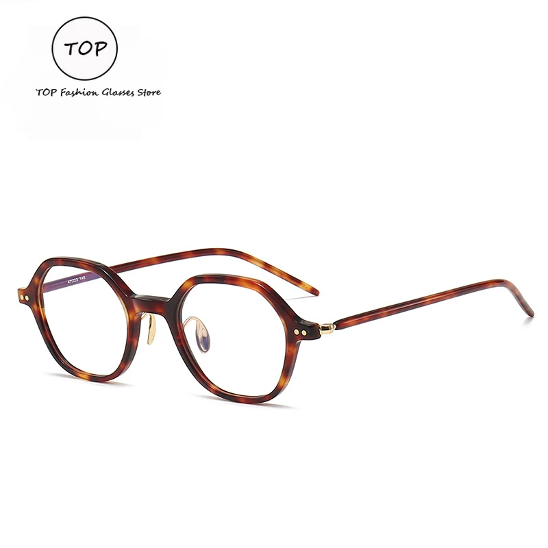 

Japanese Niche Pure Titanium Plate Can Be Equipped with Myopia Frame Retro Light Pure Titanium Unisgender Glasses Frame