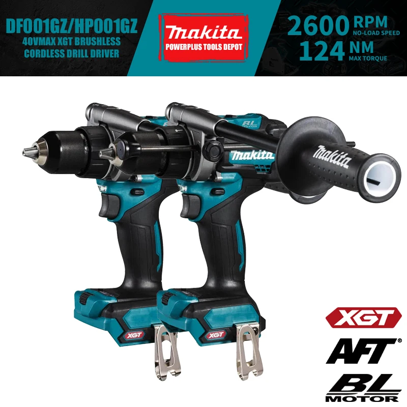 Makita DF001GZ HP001GZ Brushless Cordless Drill Driver 40V XGT Power Tools 2600RPM