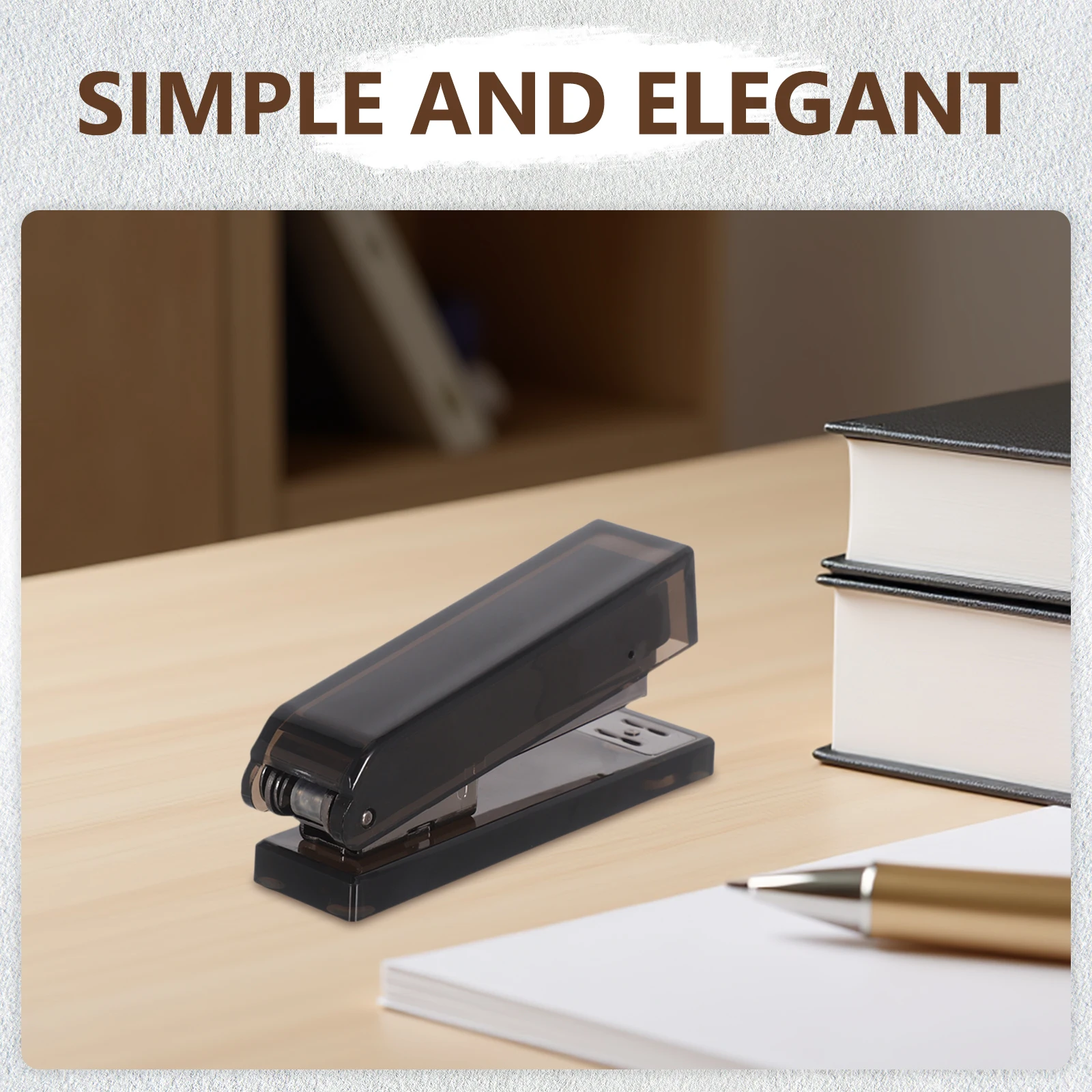 

Large Black Desktop Acrylic Stapler for Office School Thick Papers Binding Reliable Desktop Stapler Desk Supplies
