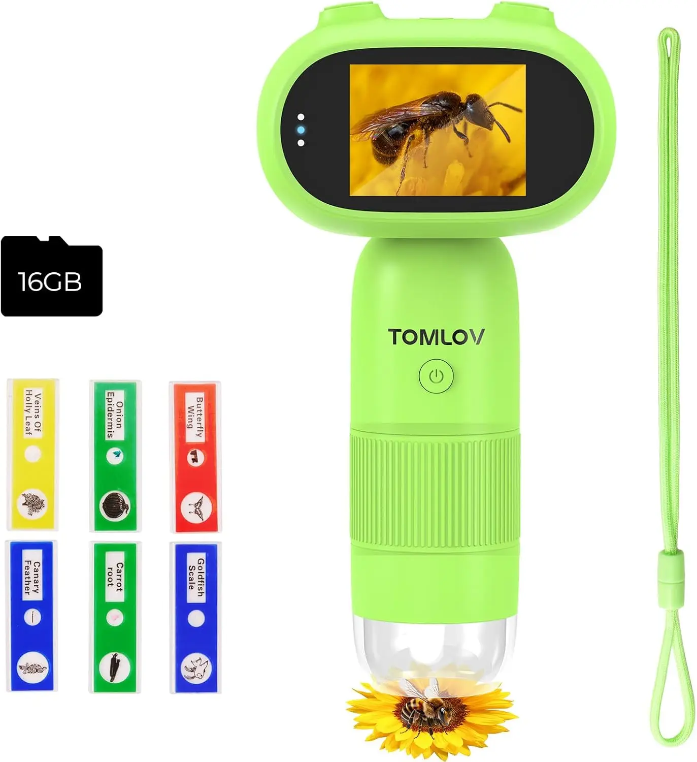 Microscopio Portátil LED Para Niños – Aumento 60x-300x, Juguete Educativo De Ciencia Para Explorar El Mundo Microscópico