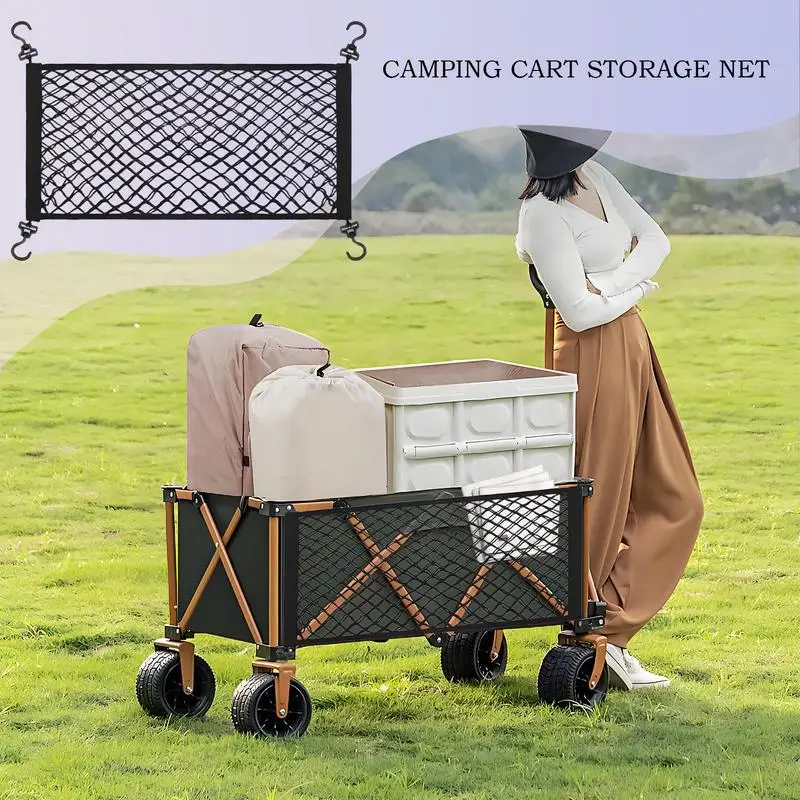 

Сетка для общего тележки, сетка для садовой тележки, сверхмощный складной органайзер, аксессуары для тележки, багажа, сада, кемпинга на открытом воздухе