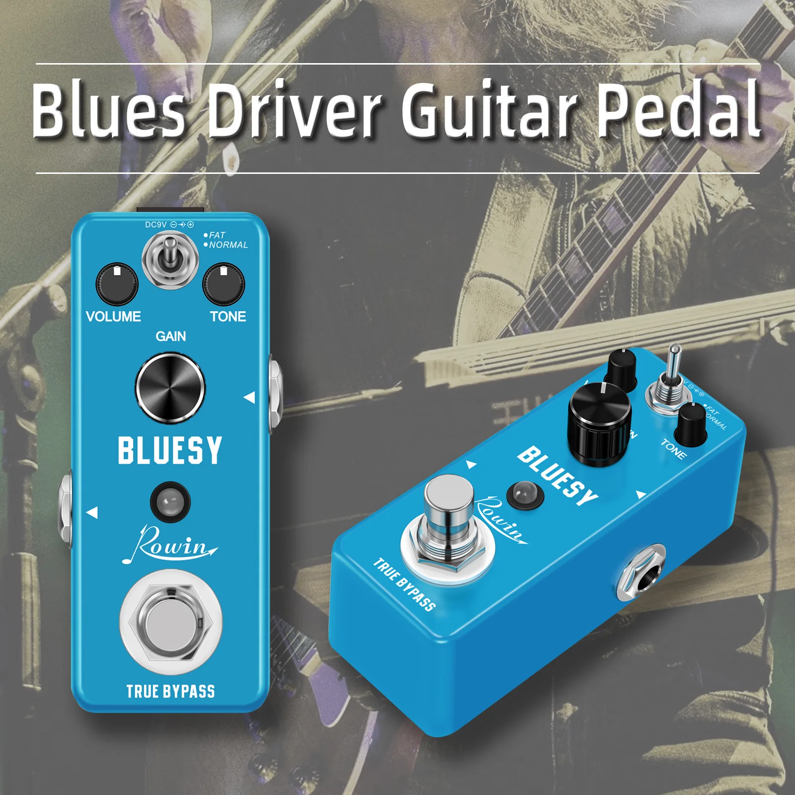 Overdrive Guitar Pedal, Blues Driver Guitar Effects Pedal, Classic Overdrive Guitar Pedal Blues Drive Vintage Overdrive Effect