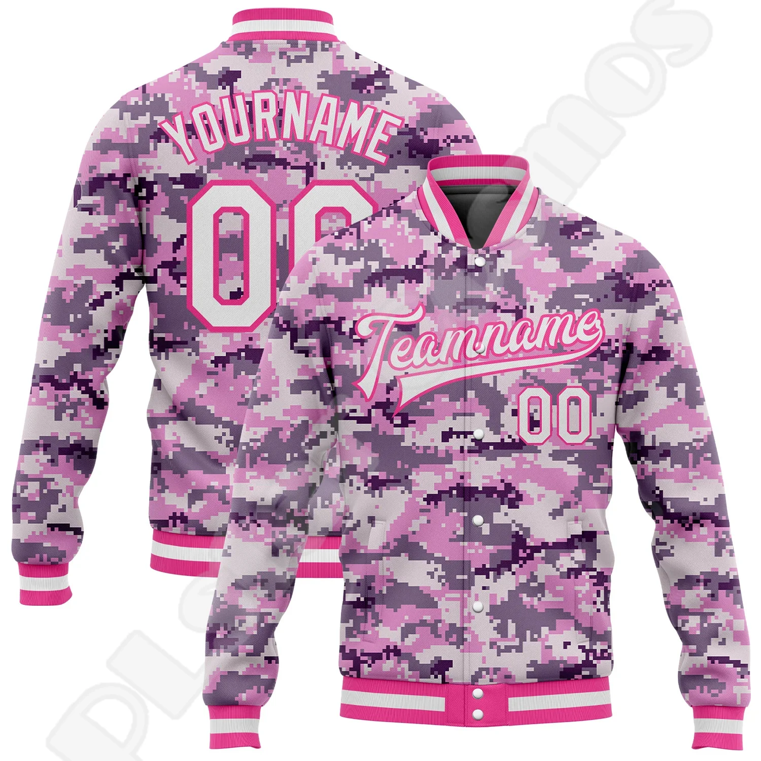 

Custom Name Number DIY Logo Colorful Pattern Retro Harajuku Streetwear Autumn Winter Casual Funny Botton Coat Baseball Jacket X8