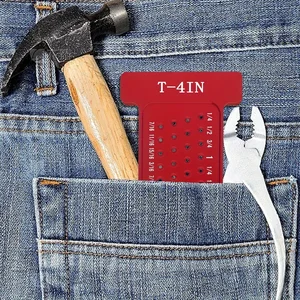 Woodworking Scribe Metrik / Inci Penggaris Saku Lubang Persegi T Pengukur Gambar Garis Aluminium Tata Letak Busur Derajat Sudut Kanan Tukang Kayu 12 penjualan terbaik lego gelombang besar - №
