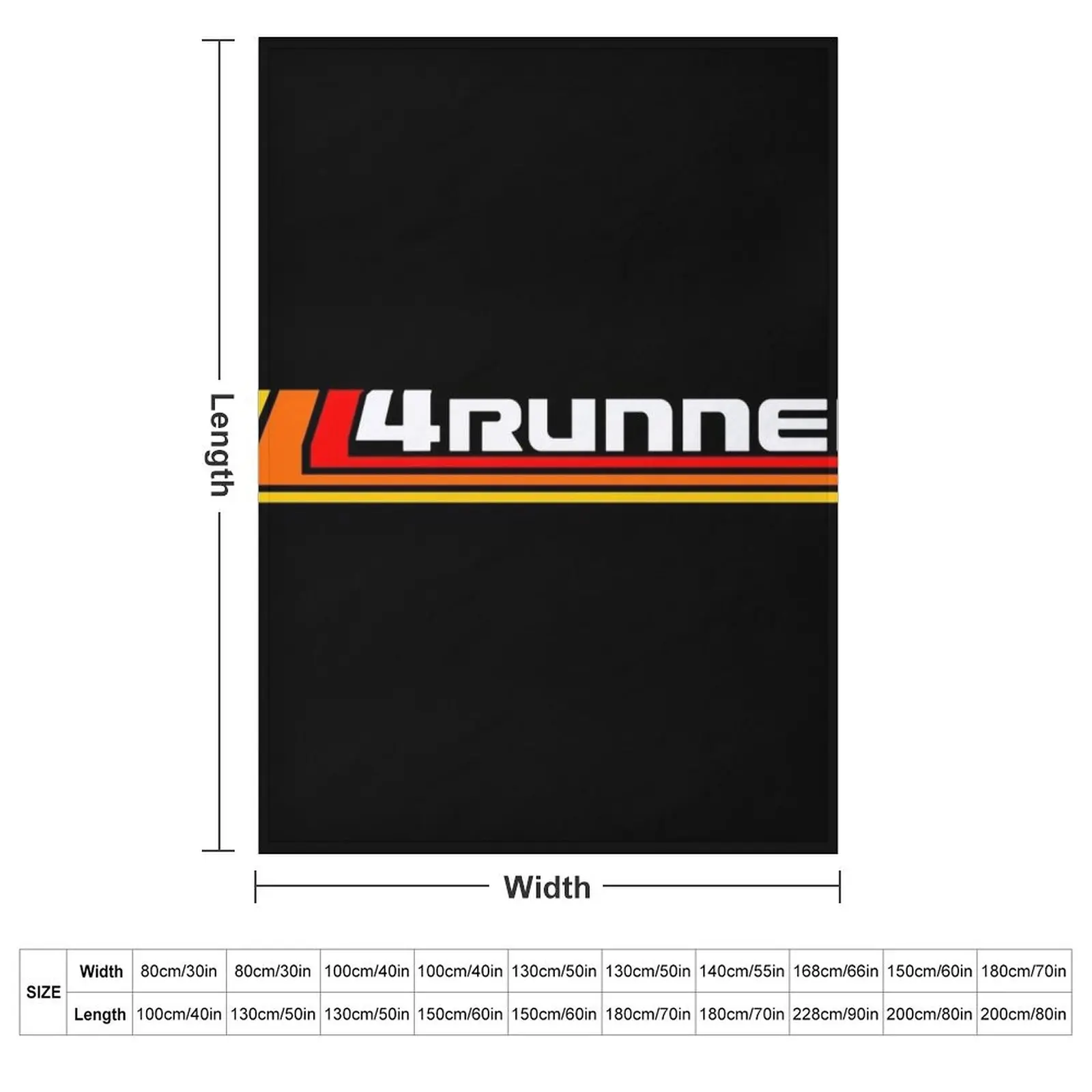 4 Runner heritage logo Throw Blanket Soft Polar wednesday Blankets