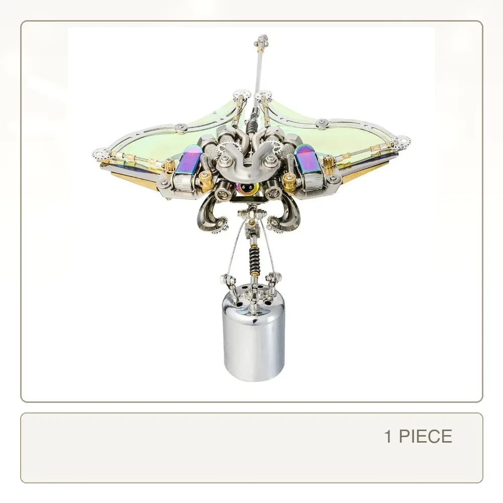 DIY Engineering Manta Ray 3D Puzzles Devil Fish Metal Model Building Kits for Adults Kids Ornaments Collectible - view 3