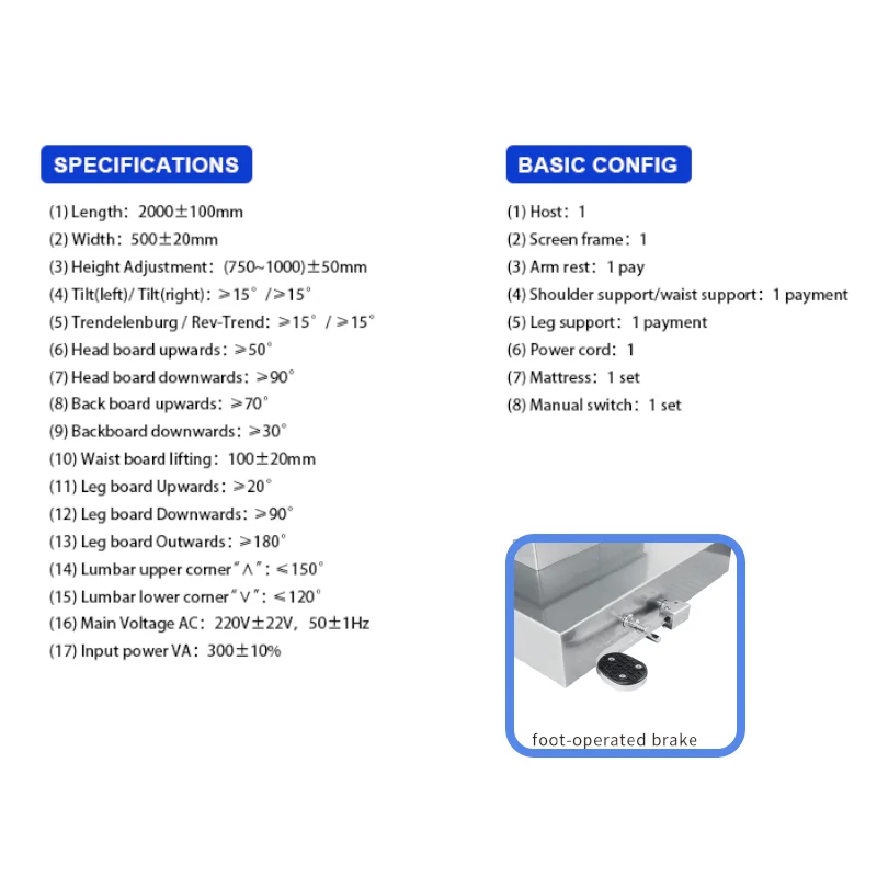 KeLing KL-DL-C Hospital Surgical Operating Table Table Surgical Operating Table