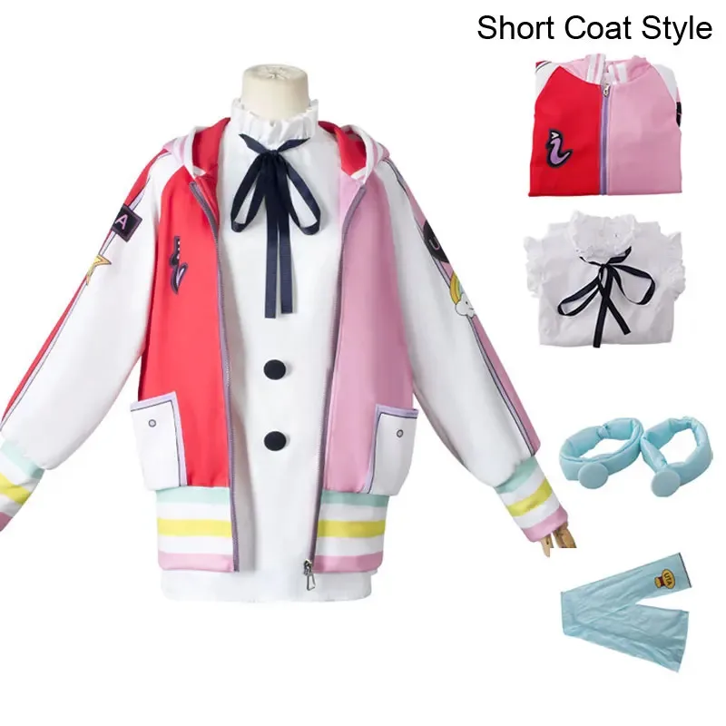 

2025 New Girls Women Anime Uta Cosplay Child Girl Colorful Dress Jacket Wig Halloween Costume Rave Party Suit ☆wrl☆
