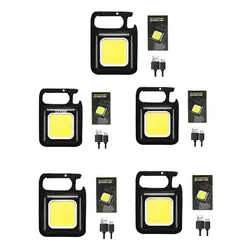 Mini LED 1800lm Taschenlampe Arbeits licht tragbare Tasche Taschenlampe Schlüssel anhänger USB wiederauf ladbar für Outdoor-Camping kleinen Korkenzieher