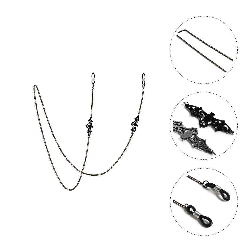 1개입 박쥐 펜던트 안경줄 마스크 걸이 끈 검정색 신뢰할 수 있는 소재 동료 친구들에게 완벽한 선물 일상적인 서프라이즈