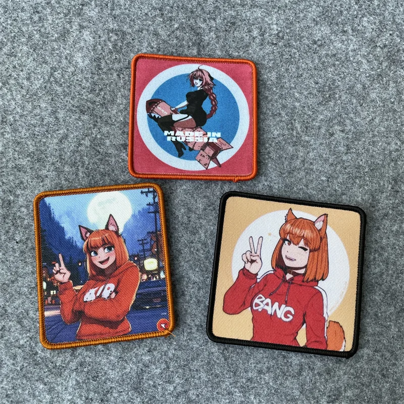 

"Fox Practice Patch " Beautiful Girl Made in Russia Morale Badge Printed Hook and Loop Military Armband Appliques for Clothing