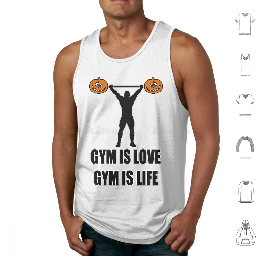 Fitness And Gym Helloween Shirt Tank Tops Print Cotton Helloween Gym Fitness Sports Strongmen Powerlifter Fathers Day